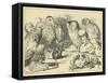 The Caucus Race and a Long Tale, Lewis Carroll-John Tenniel-Framed Stretched Canvas