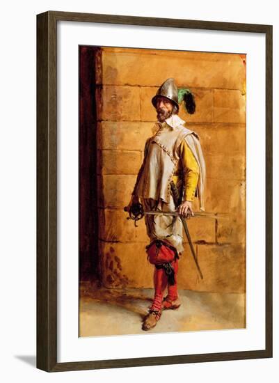 The Cavalier, Portrait of the Artist, 1872-Jean-Louis Ernest Meissonier-Framed Giclee Print