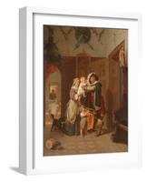 The Cavalier's Return, 1855-August Friedrich Siegert-Framed Giclee Print