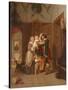 The Cavalier's Return, 1855-August Friedrich Siegert-Stretched Canvas