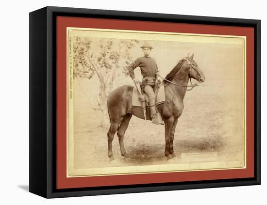 The Cavalier. the Young Soldier and His Horse on Duty [A]T Camp Cheyenne-John C. H. Grabill-Framed Stretched Canvas