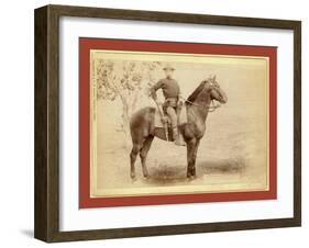 The Cavalier. the Young Soldier and His Horse on Duty [A]T Camp Cheyenne-John C. H. Grabill-Framed Giclee Print