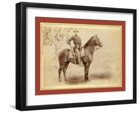 The Cavalier. the Young Soldier and His Horse on Duty [A]T Camp Cheyenne-John C. H. Grabill-Framed Giclee Print