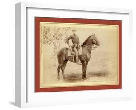 The Cavalier. the Young Soldier and His Horse on Duty [A]T Camp Cheyenne-John C. H. Grabill-Framed Giclee Print