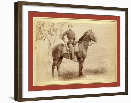 The Cavalier. the Young Soldier and His Horse on Duty [A]T Camp Cheyenne-John C. H. Grabill-Framed Giclee Print