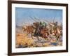 The Cavalry of Shahrbaraz Charging, Illustration from 'Hutchinson's History of the Nations'-John Harris Valda-Framed Giclee Print