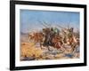 The Cavalry of Shahrbaraz Charging, Illustration from 'Hutchinson's History of the Nations'-John Harris Valda-Framed Giclee Print