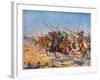 The Cavalry of Shahrbaraz Charging, Illustration from 'Hutchinson's History of the Nations'-John Harris Valda-Framed Giclee Print