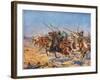 The Cavalry of Shahrbaraz Charging, Illustration from 'Hutchinson's History of the Nations'-John Harris Valda-Framed Giclee Print