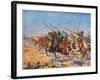 The Cavalry of Shahrbaraz Charging, Illustration from 'Hutchinson's History of the Nations'-John Harris Valda-Framed Giclee Print