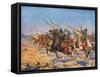 The Cavalry of Shahrbaraz Charging, Illustration from 'Hutchinson's History of the Nations'-John Harris Valda-Framed Stretched Canvas