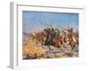 The Cavalry of Shahrbaraz Charging, Illustration from 'Hutchinson's History of the Nations'-John Harris Valda-Framed Giclee Print