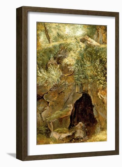 The Cave, 1828-30-Pierre Etienne Theodore Rousseau-Framed Giclee Print