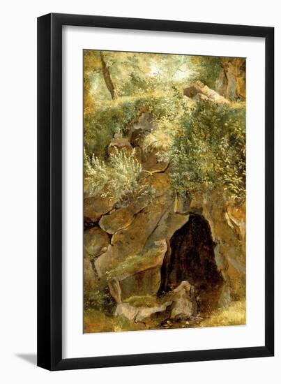 The Cave, 1828-30-Pierre Etienne Theodore Rousseau-Framed Giclee Print