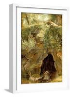 The Cave, 1828-30-Pierre Etienne Theodore Rousseau-Framed Giclee Print