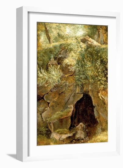 The Cave, 1828-30-Pierre Etienne Theodore Rousseau-Framed Giclee Print