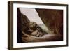 The Cave at Tintagel, 1903 (Oil on Board)-Edward John Poynter-Framed Giclee Print