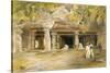 The Cave of Elephanta, from 'India Ancient and Modern', 1867 (Colour Litho)-William 'Crimea' Simpson-Stretched Canvas