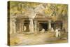 The Cave of Elephanta, from 'India Ancient and Modern', 1867 (Colour Litho)-William 'Crimea' Simpson-Stretched Canvas