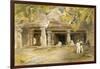 The Cave of Elephanta, from 'India Ancient and Modern', 1867 (Colour Litho)-William 'Crimea' Simpson-Framed Giclee Print