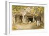 The Cave of Elephanta, from 'India Ancient and Modern', 1867 (Colour Litho)-William 'Crimea' Simpson-Framed Giclee Print