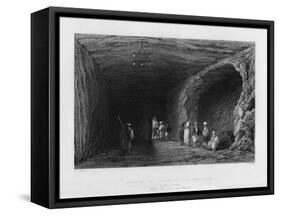 The Cave of the School of the Prophets, 1841-J Sands-Framed Stretched Canvas