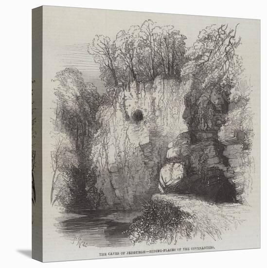 The Caves of Jedburgh, Hiding-Places of the Covenanters-Samuel Read-Stretched Canvas