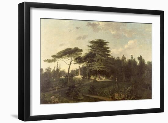 The Cedar of Lebanon in the Jardin des Plantes-Jean Pierre Louis L.. Houel-Framed Giclee Print