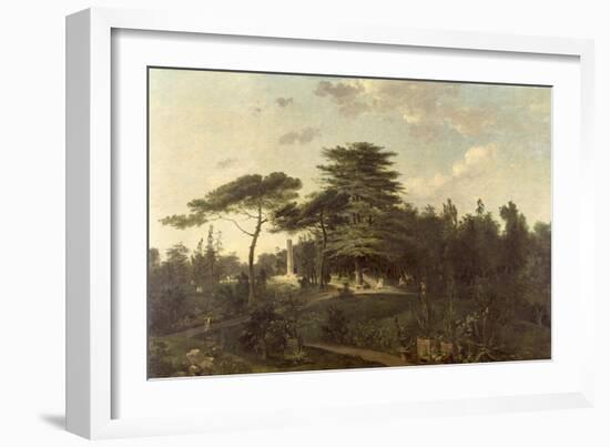 The Cedar of Lebanon in the Jardin des Plantes-Jean Pierre Louis L.. Houel-Framed Giclee Print