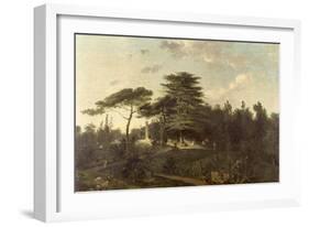 The Cedar of Lebanon in the Jardin des Plantes-Jean Pierre Louis L.. Houel-Framed Giclee Print