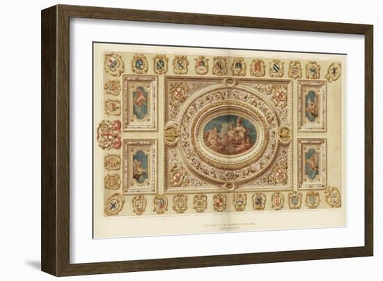 The Ceiling of the Aldermen's Court Room, Guildhall, City of London, 18th Century-James Thornhill-Framed Giclee Print