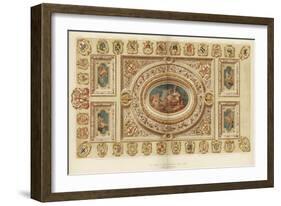 The Ceiling of the Aldermen's Court Room, Guildhall, City of London, 18th Century-James Thornhill-Framed Giclee Print