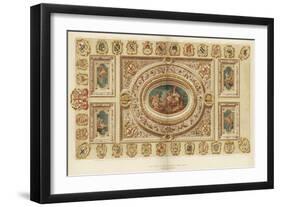 The Ceiling of the Aldermen's Court Room, Guildhall, City of London, 18th Century-James Thornhill-Framed Giclee Print