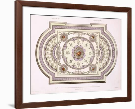 The Ceiling of the Music Room, from 'Works in Architecture', Volume Ii, 1779 (Print)-Robert Adam-Framed Giclee Print