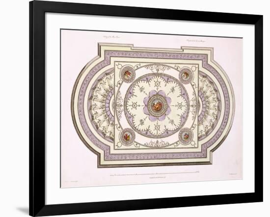 The Ceiling of the Music Room, from 'Works in Architecture', Volume Ii, 1779 (Print)-Robert Adam-Framed Giclee Print