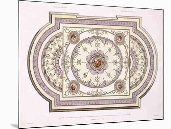 The Ceiling of the Music Room, from 'Works in Architecture', Volume Ii, 1779 (Print)-Robert Adam-Mounted Giclee Print