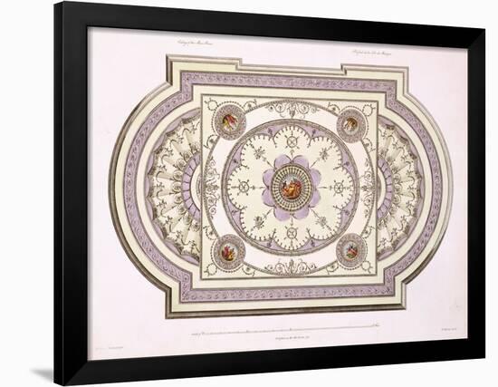 The Ceiling of the Music Room, from 'Works in Architecture', Volume Ii, 1779 (Print)-Robert Adam-Framed Giclee Print