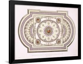 The Ceiling of the Music Room, from 'Works in Architecture', Volume Ii, 1779 (Print)-Robert Adam-Framed Giclee Print