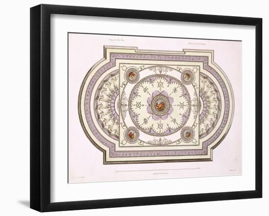 The Ceiling of the Music Room, from 'Works in Architecture', Volume Ii, 1779 (Print)-Robert Adam-Framed Giclee Print