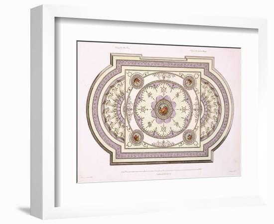 The Ceiling of the Music Room, from 'Works in Architecture', Volume Ii, 1779 (Print)-Robert Adam-Framed Giclee Print