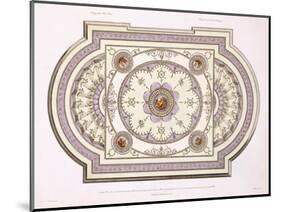 The Ceiling of the Music Room, from 'Works in Architecture', Volume Ii, 1779 (Print)-Robert Adam-Mounted Giclee Print