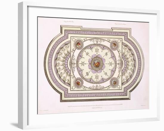 The Ceiling of the Music Room, from 'Works in Architecture', Volume Ii, 1779 (Print)-Robert Adam-Framed Giclee Print