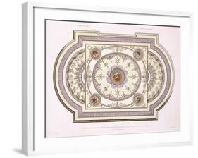 The Ceiling of the Music Room, from 'Works in Architecture', Volume Ii, 1779 (Print)-Robert Adam-Framed Giclee Print