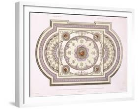 The Ceiling of the Music Room, from 'Works in Architecture', Volume Ii, 1779 (Print)-Robert Adam-Framed Giclee Print