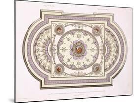 The Ceiling of the Music Room, from 'Works in Architecture', Volume Ii, 1779 (Print)-Robert Adam-Mounted Giclee Print
