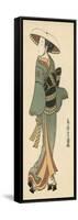 The Celebrated Actor Tomedjuro Nakamura in the Female Role of Kaishi-Torii Kiyomitsu-Framed Stretched Canvas