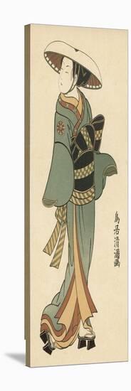 The Celebrated Actor Tomedjuro Nakamura in the Female Role of Kaishi-Torii Kiyomitsu-Stretched Canvas