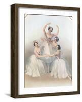 The Celebrated Pas De Quatre: Composed by Jules Perrot, C1850-TH Maguire-Framed Giclee Print
