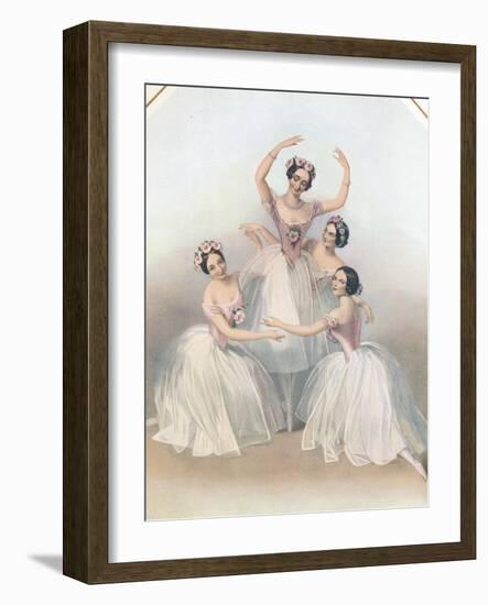 The Celebrated Pas De Quatre: Composed by Jules Perrot, C1850-TH Maguire-Framed Giclee Print