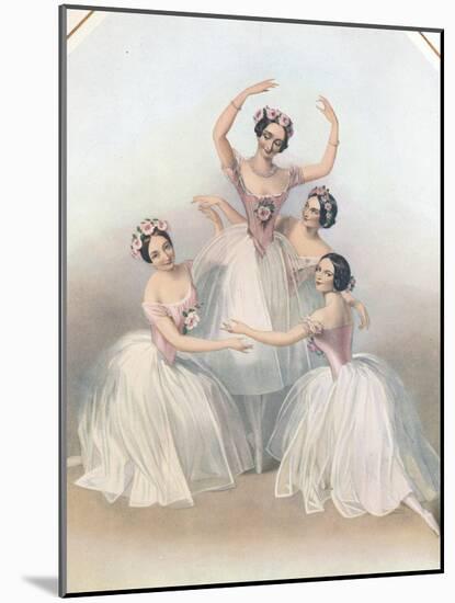 The Celebrated Pas De Quatre: Composed by Jules Perrot, C1850-TH Maguire-Mounted Giclee Print